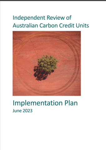 Independent Review of Australian Carbon Credit Units