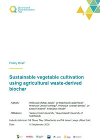Sustainable vegetable cultivation using agricultural waste-derived biochar